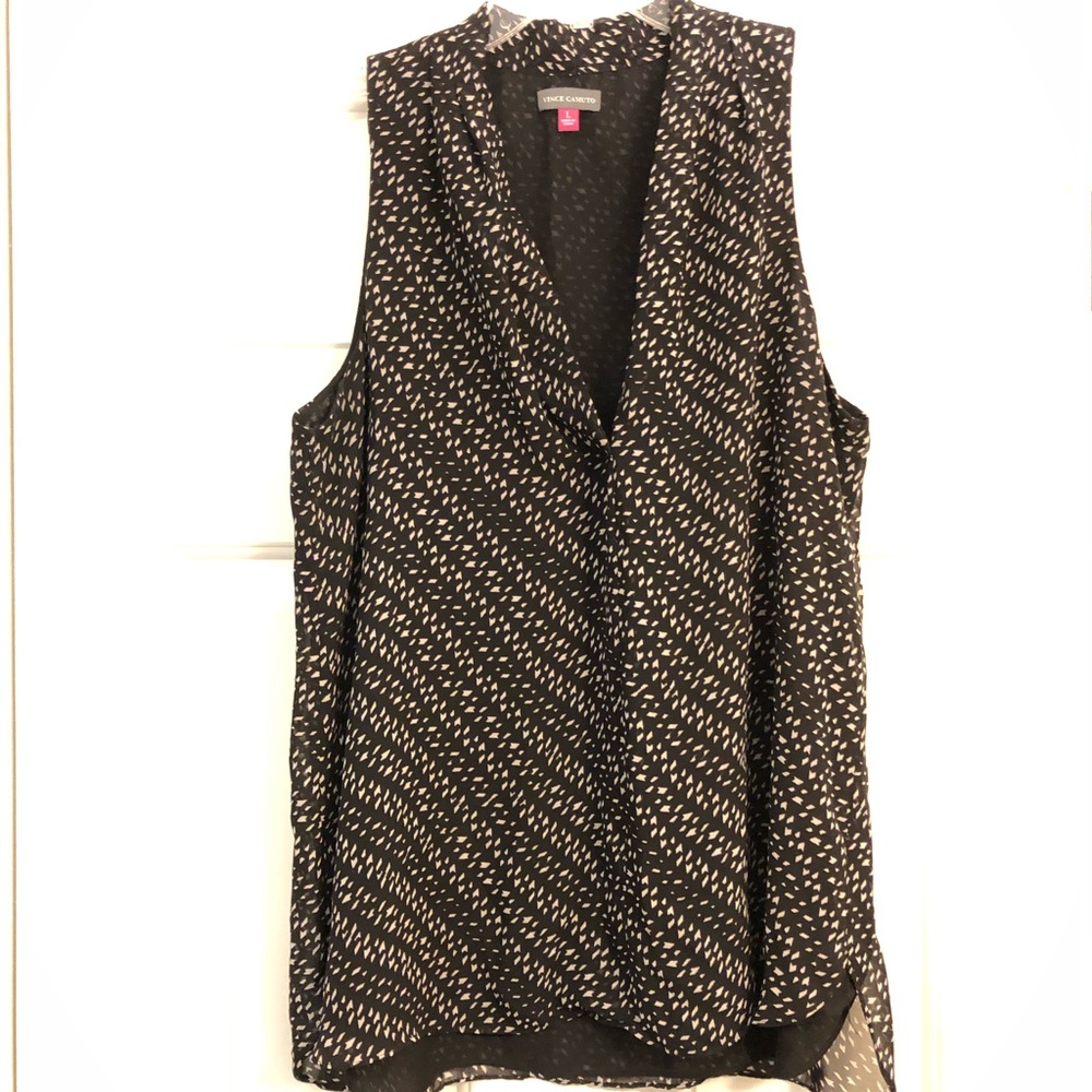 Vince Camuto Black and White Blouse
